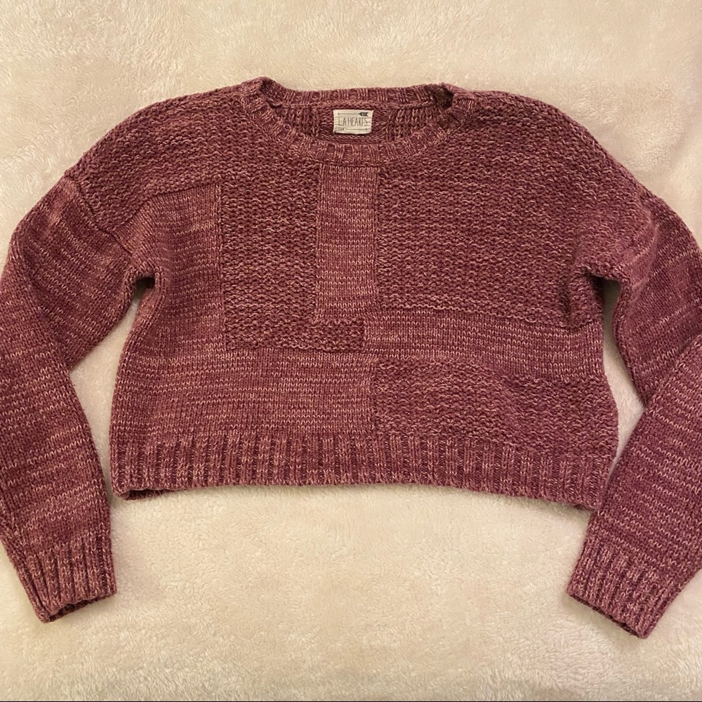 LA Hearts Women’s Cropped Sweater Size M